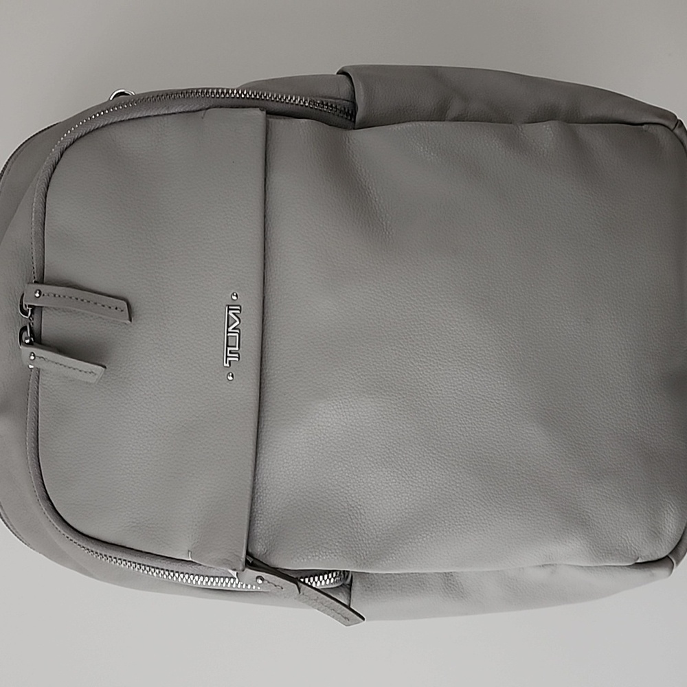 Tumi Daniella Leather Backpack In Gobi Tan /Silver